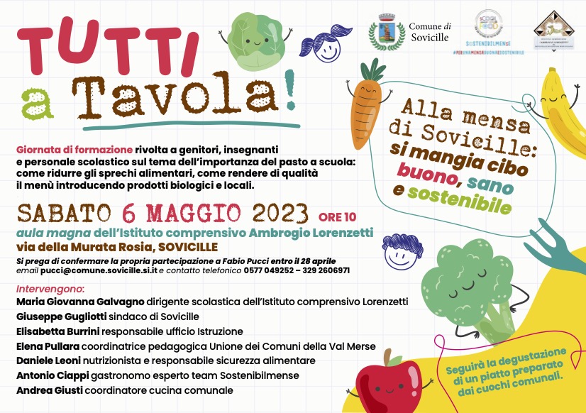 "Tutti a Tavola!" - Evento sulla ristorazione scolastica